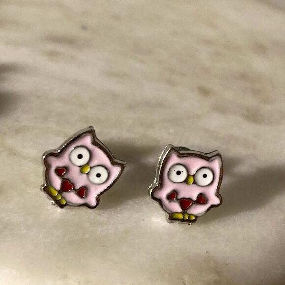Stud Earrings owl - Picture 1 of 3